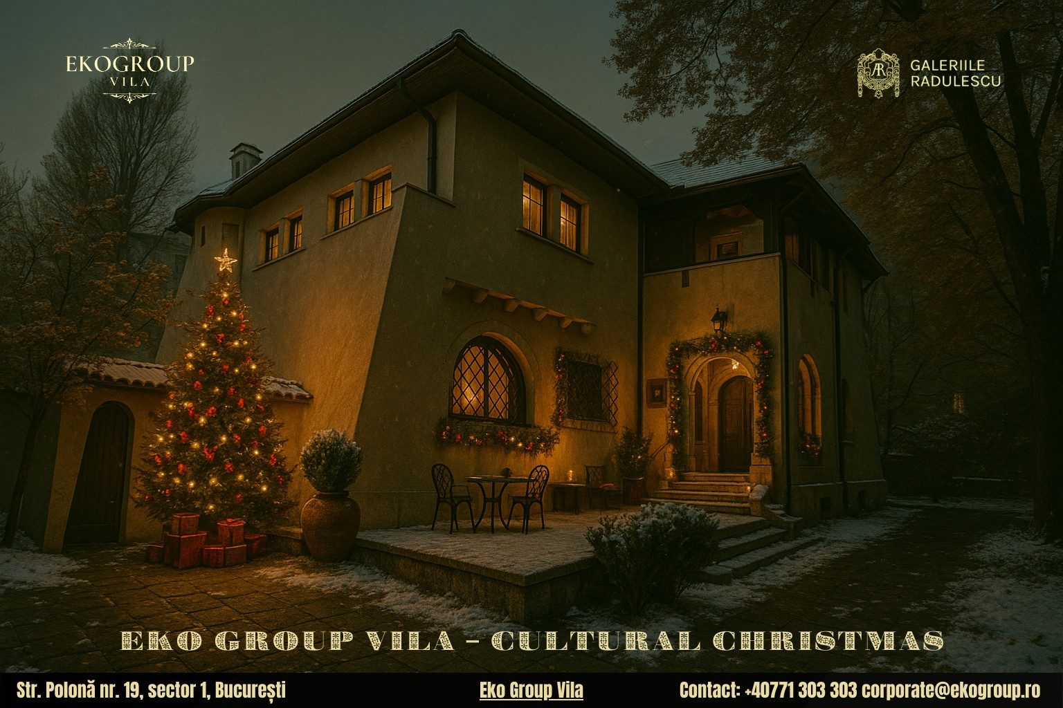 Poveste de Craciun: Magia anilor ’30 la fosta Casă Tătărăscu, astăzi Eko Group Vila